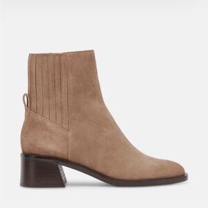 Dolce Vita Taupe Suede Ankle Boots